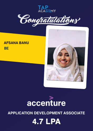 Tap academy Afsana Banu
